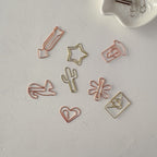Metal Clips by Avyanna Decore — set of shaped rose-gold metal paper clips, for journaling & planners