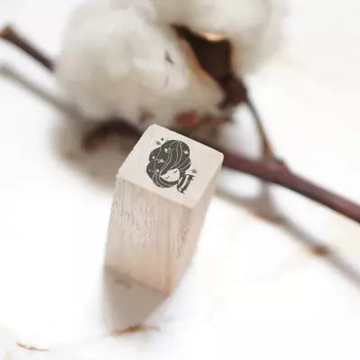 Dream Girl mini Rubber Stamp from the Words and Mini Stamps series, petite 2 x 2 cm design