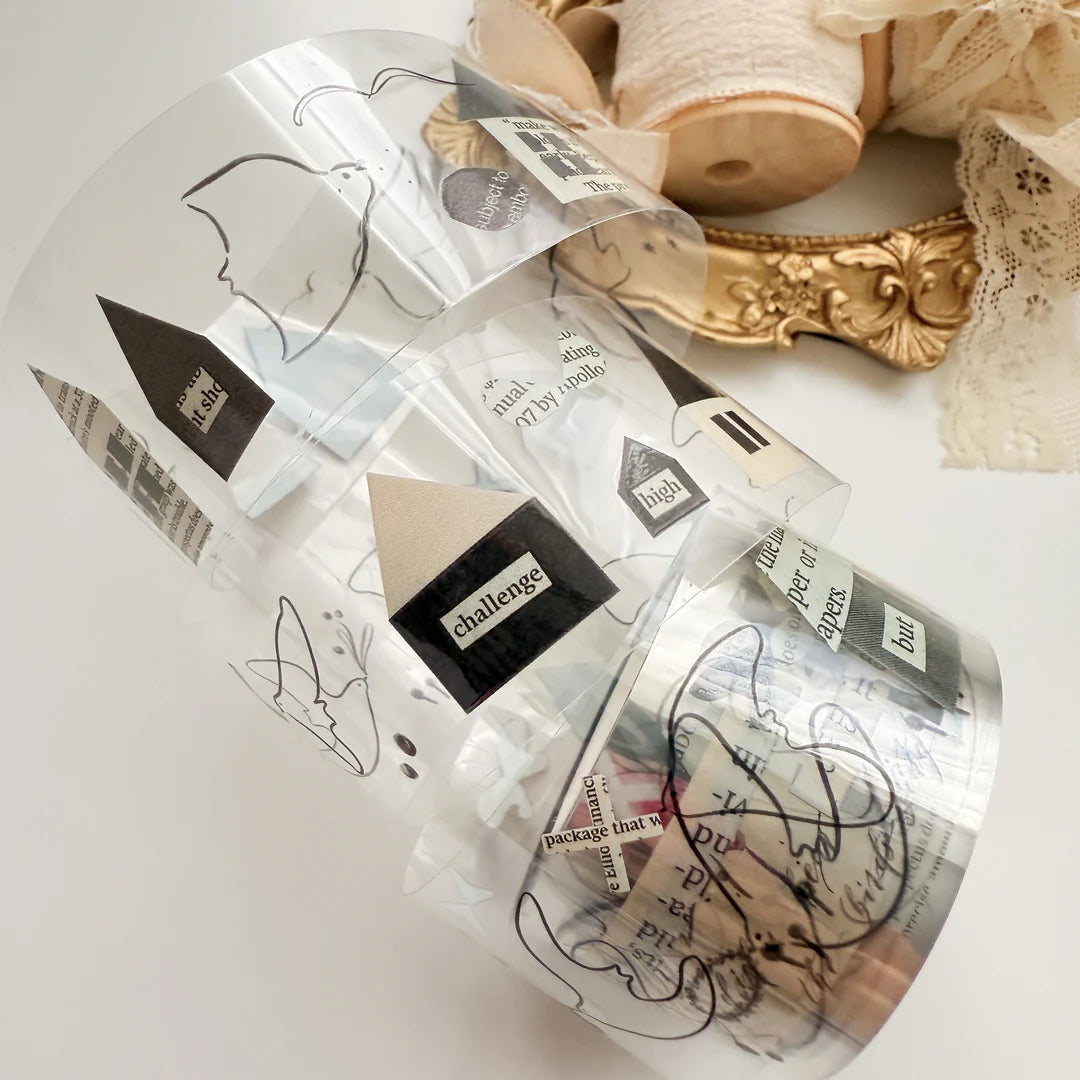 Packaged Homecoming Bird PET Tape stationery styled with deco elements on a white surface
