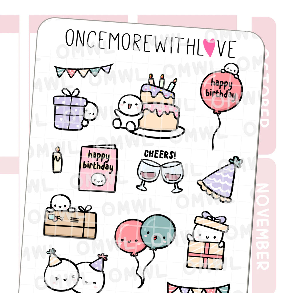 Large Birthday Deco Doodles
