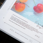 OURS Studio 2027 Journal card with a cherry illustration and handwritten quote