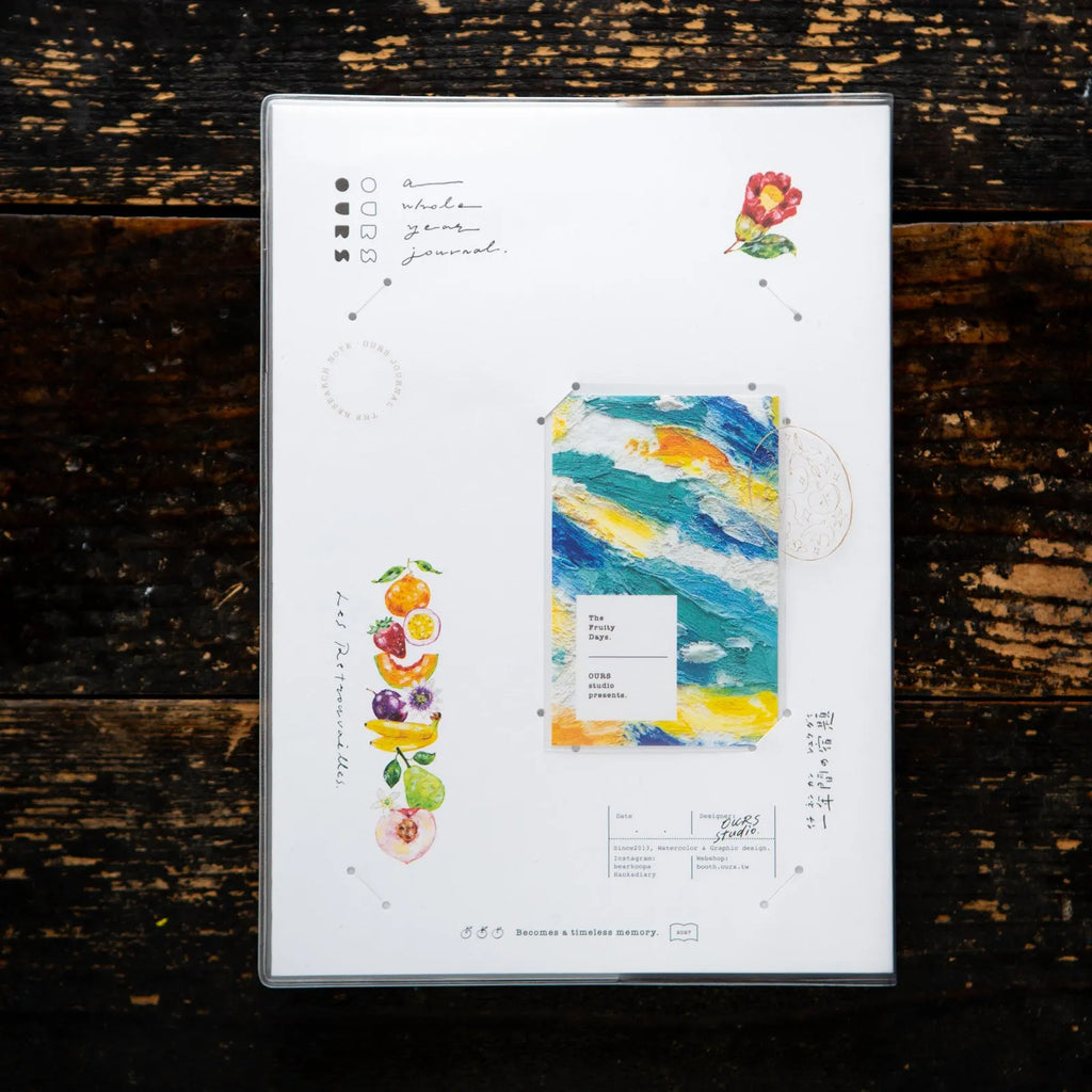 OURS Studio 2027 Journal journaling pad with watercolor floral and citrus art