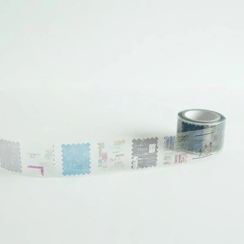 P-006 Basic PET Tape transparent pattern displayed on a white background, close-up