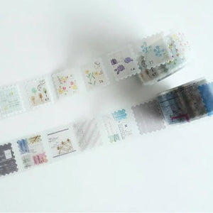 P-007 Letter PET Tape by Yohaku assorted letter designs displayed on a white background
