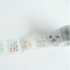 Decorative stamps with floral designs on a white background