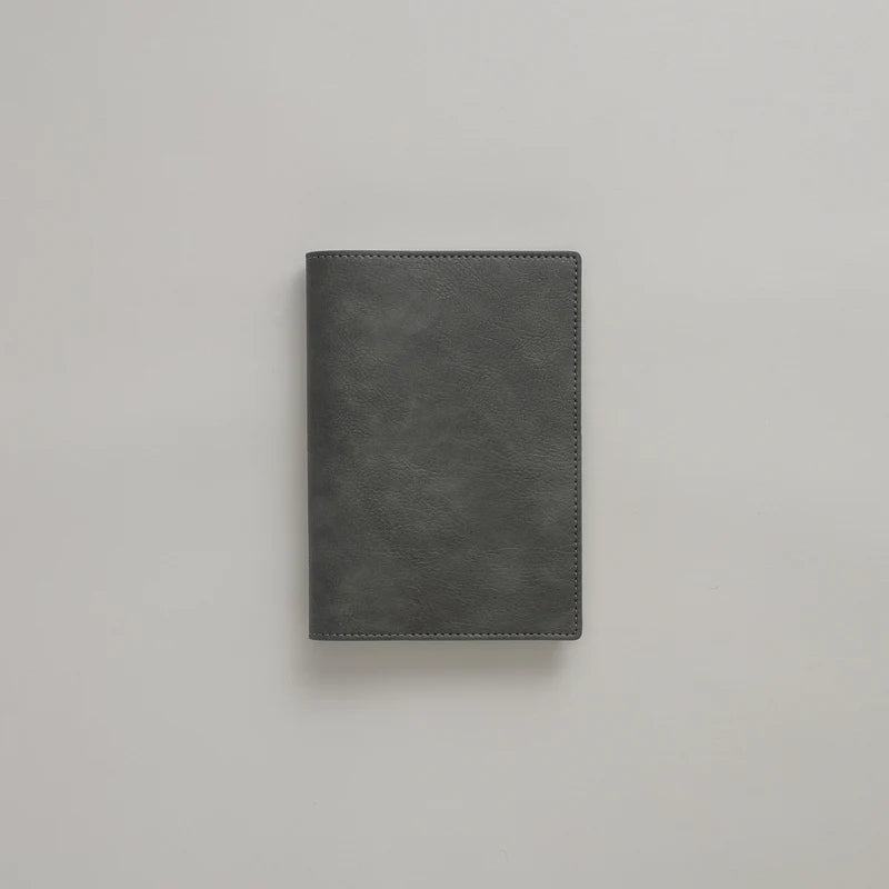 Nibi Planner PU Cover by Take a Note — misty-grey classic vegan PU cover, closed, for journaling