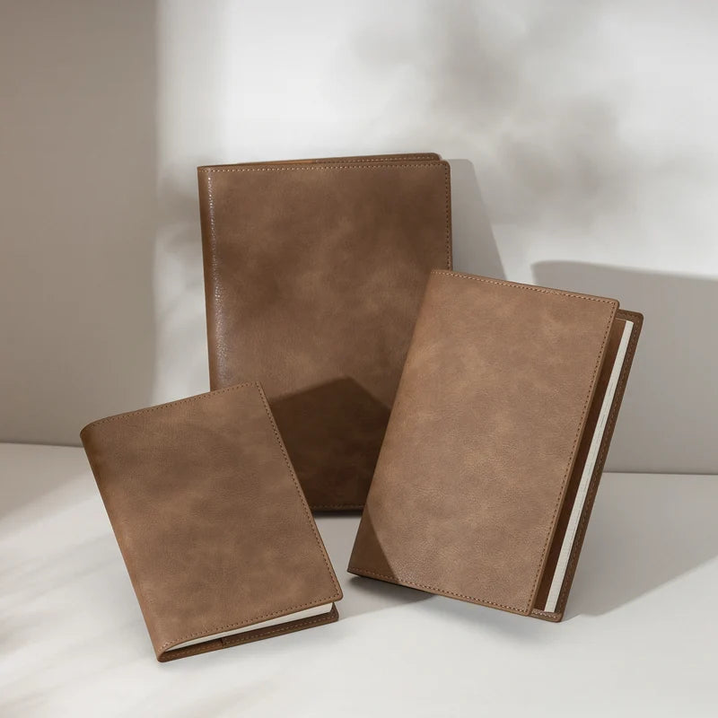 Kurumi Planner PU Cover by Take a Note — the cover shown in three planner sizes, for journaling