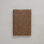Kurumi Planner PU Cover by Take a Note — warm wood-tone classic vegan PU cover, flat view, for journaling
