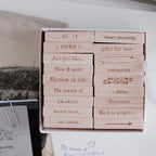 9pt.(2) Tiny Text Rubber Stamps [18 options]
