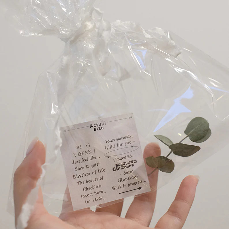 9pt.(2) Tiny Text Rubber Stamps [18 options]