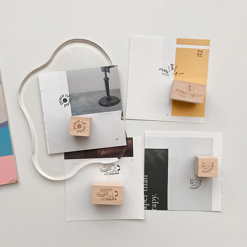 Thoughts in Silence Rubber Stamp [4 options]