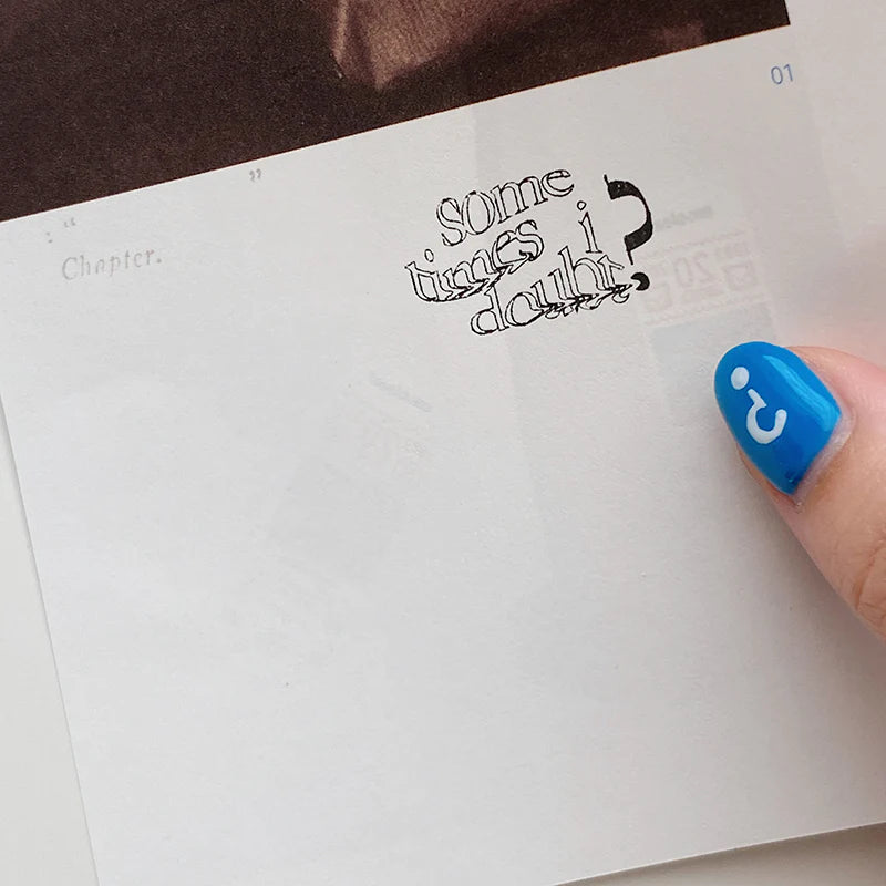 Thoughts in Silence Rubber Stamp [4 options]