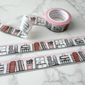 Planner Shelf 3.0 Washi Tape by OnceMoreWithLove, 18mm cozy planner shelf roll with pink foil