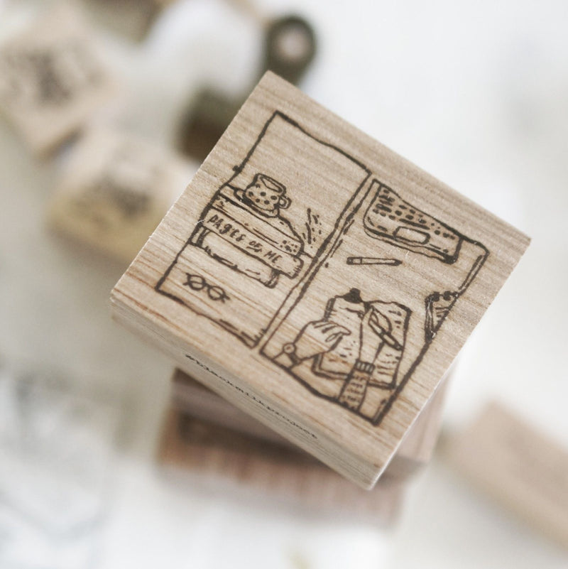 Quiet Days frame Rubber Stamp from the Pages of Me series by Black Milk Project, product view