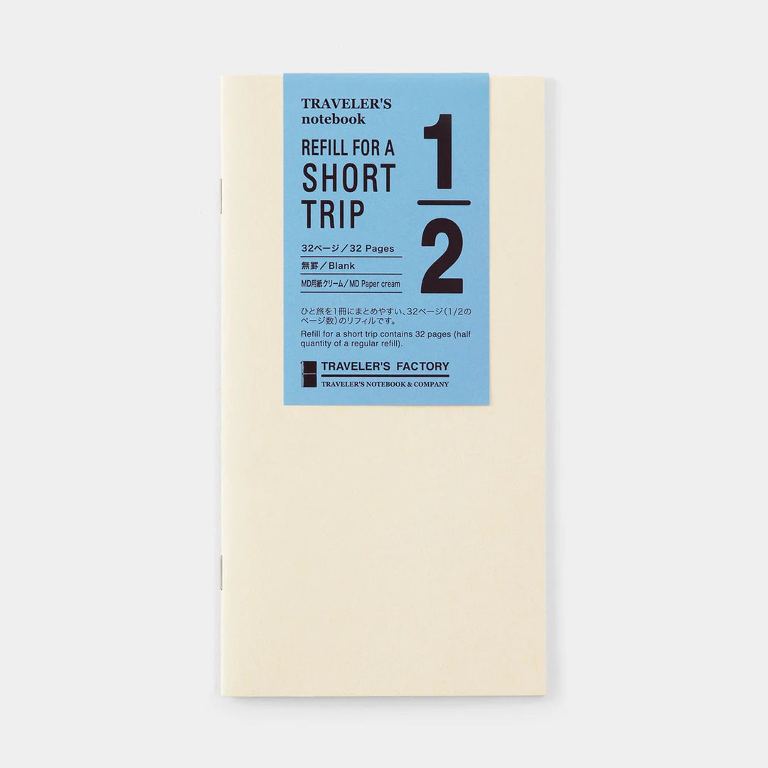 Notebook refill pack with blue label on a white background