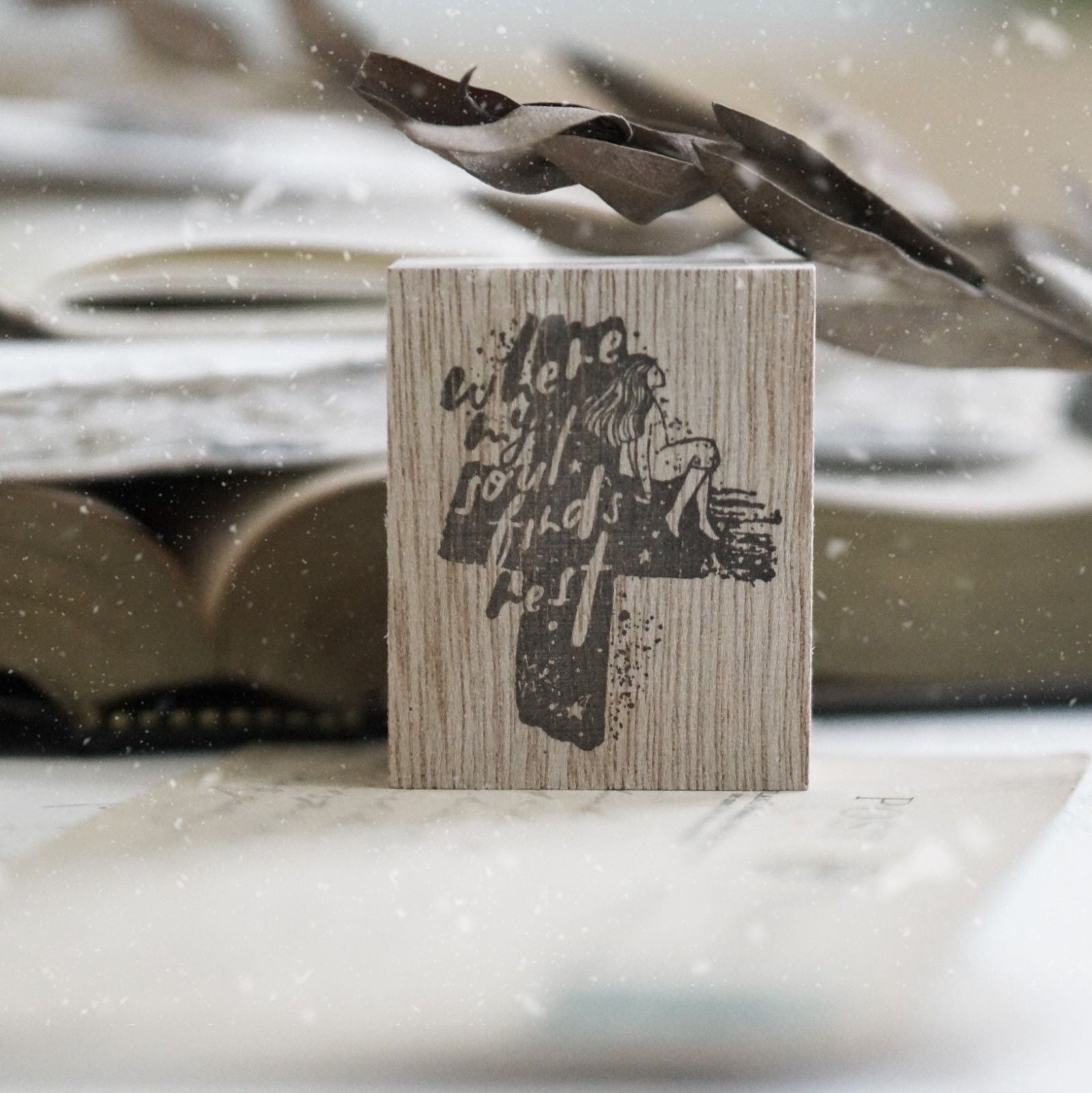 Rest Rubber Stamp by Black Milk Project with its calming slow-down design, main product view