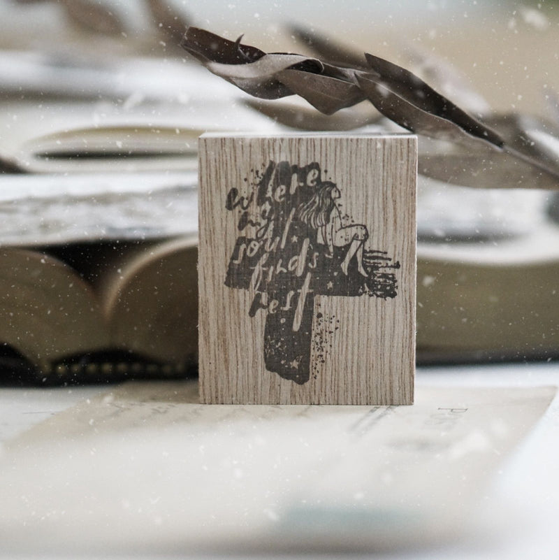 Rest Rubber Stamp by Black Milk Project with its calming slow-down design, main product view
