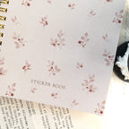 Sticker book with floral pattern on cover