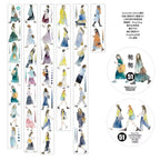 Rush 51 PET Tape by DingDing — figures in various outfits PET tape design sheet, for journaling