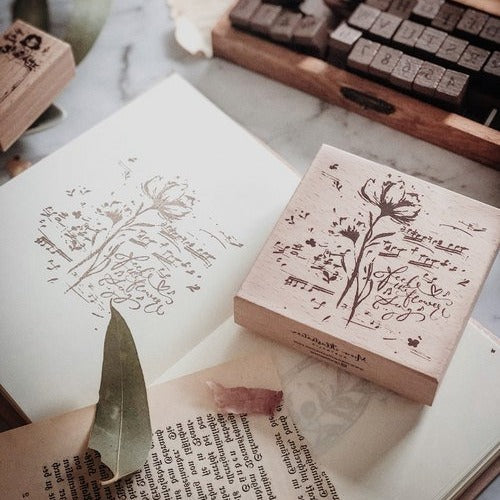 Feel The Flower Sing Rubber Stamp