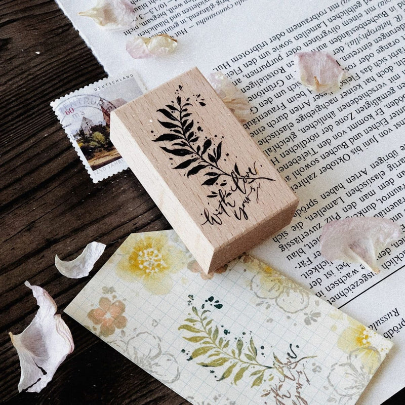 With Love Yours Rubber Stamp