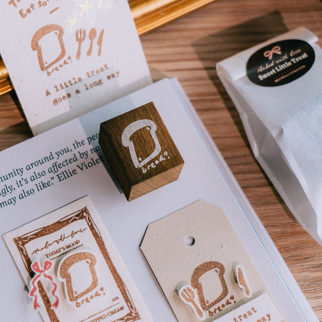 A Piece Of Bread Rubber Stamp