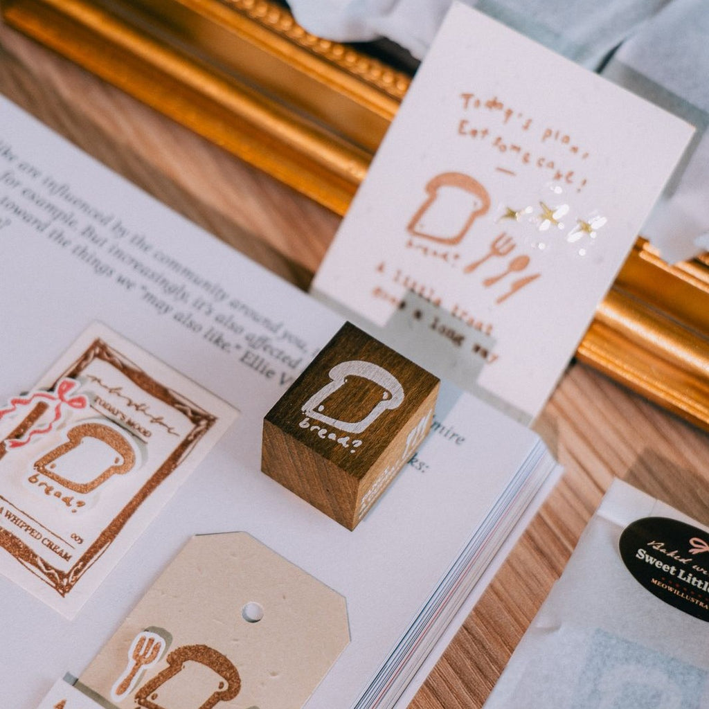 A Piece Of Bread Rubber Stamp