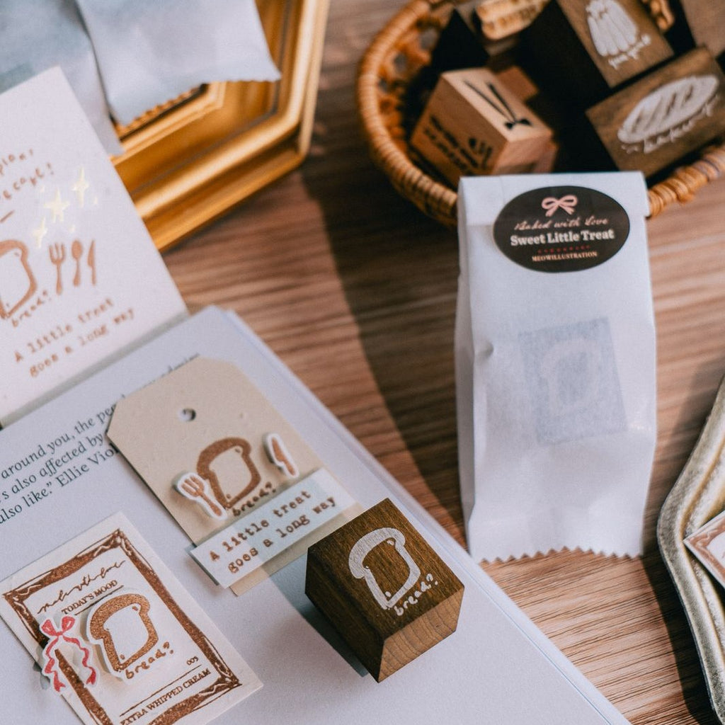 A Piece Of Bread Rubber Stamp