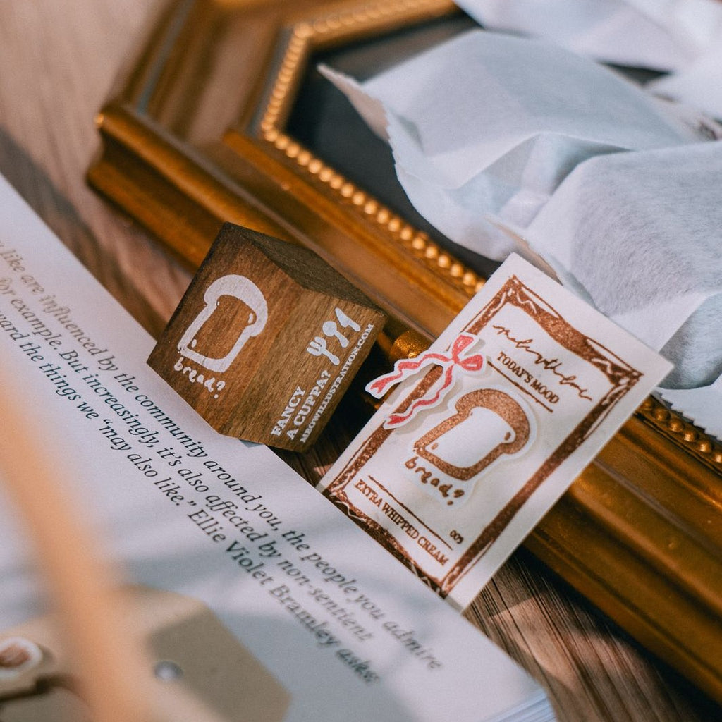 A Piece Of Bread Rubber Stamp