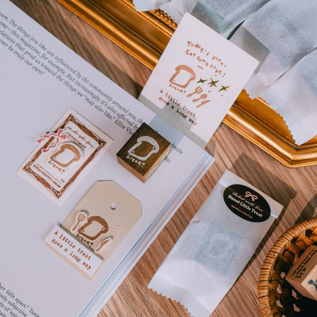 A Piece Of Bread Rubber Stamp