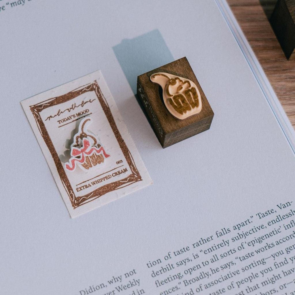 Cherry Cup Cake Rubber Stamp
