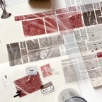 Collage of various textured paper samples on a white surface