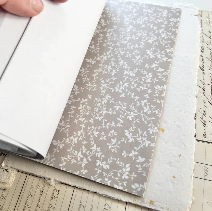 Soft botanical vine pattern washi sticker sheet in minimal neutral aesthetic