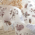 Floral-patterned fabric with a soft focus background