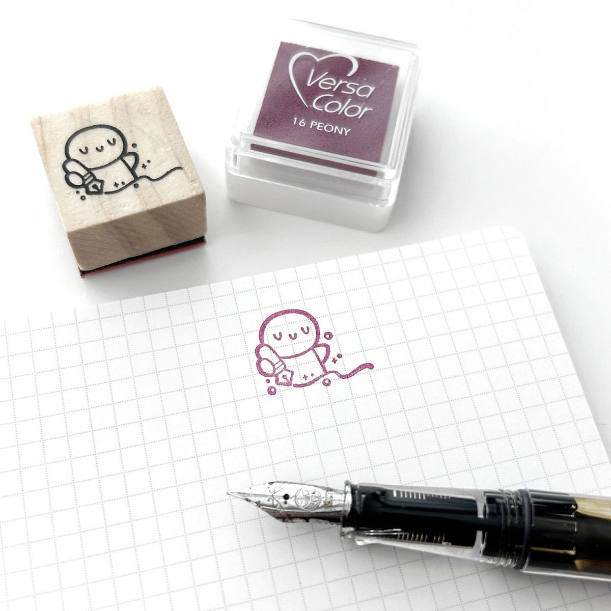 Sparkly Scribbles Rubber Stamp by The Coffee Monsterz CO — rubber stamp with ink pad and stamped design, for journaling