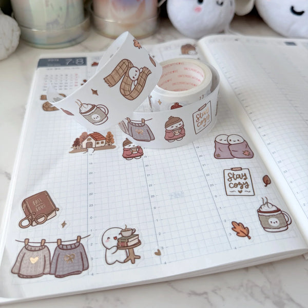 Sweater Weather + Bronze Foil Sticker Roll Washi