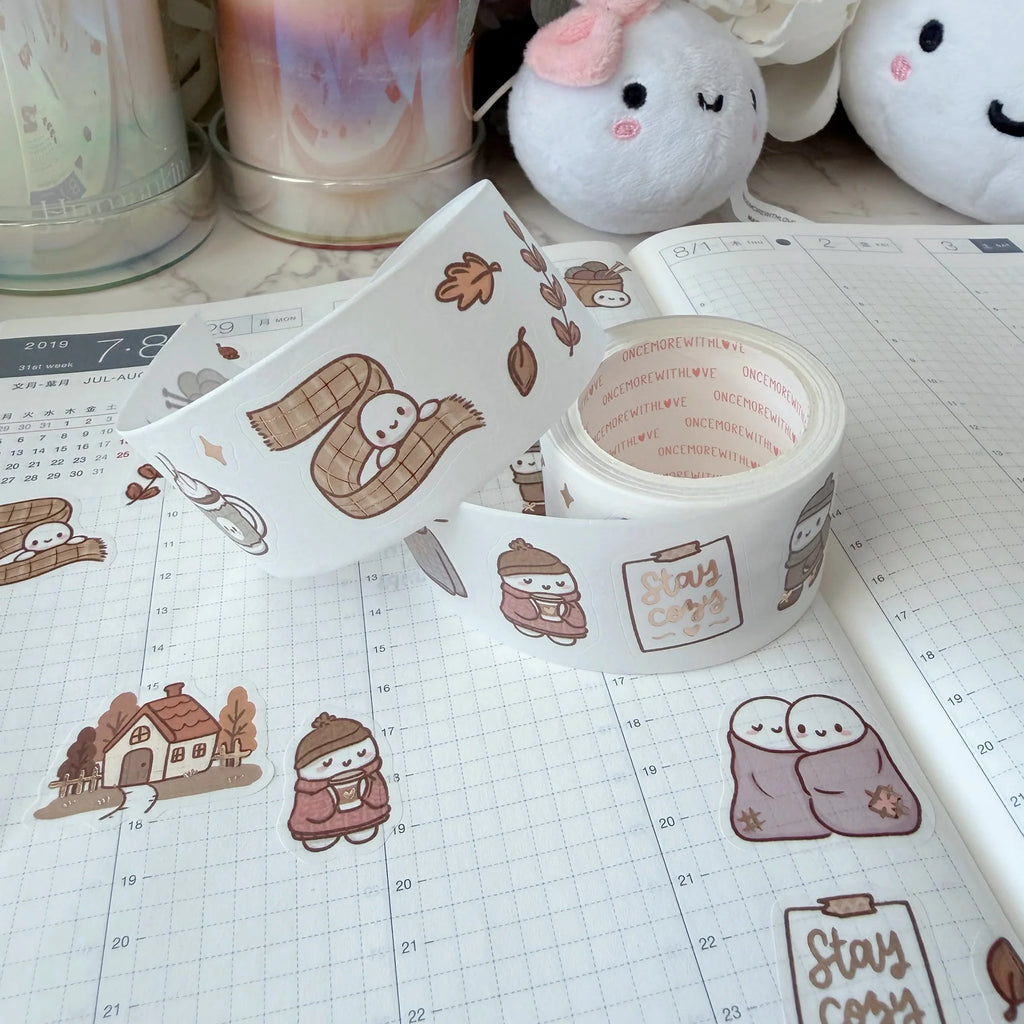 Sweater Weather + Bronze Foil Sticker Roll Washi