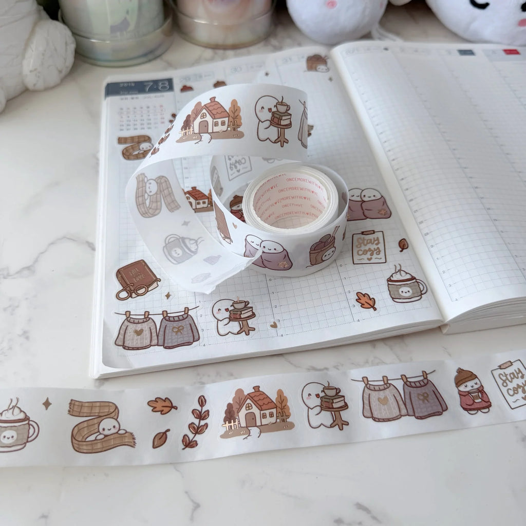 Sweater Weather + Bronze Foil Sticker Roll Washi