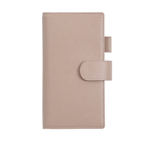 Elite Planner Cover Weeks by Moterm — beige pebbled-leather planner cover with strap, for journaling