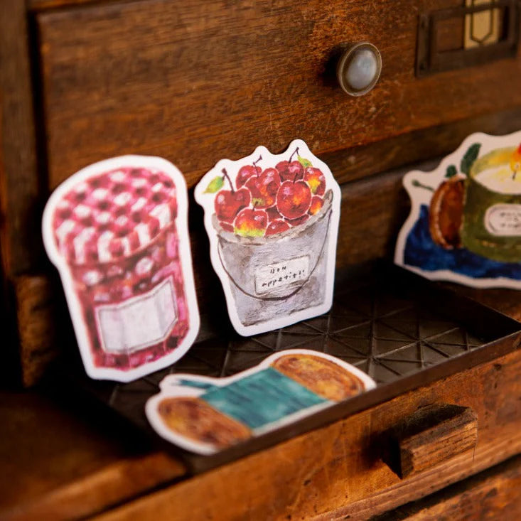 The Gift Series Message Card by OURS Studio — four food-illustration message cards, for journaling & gifting