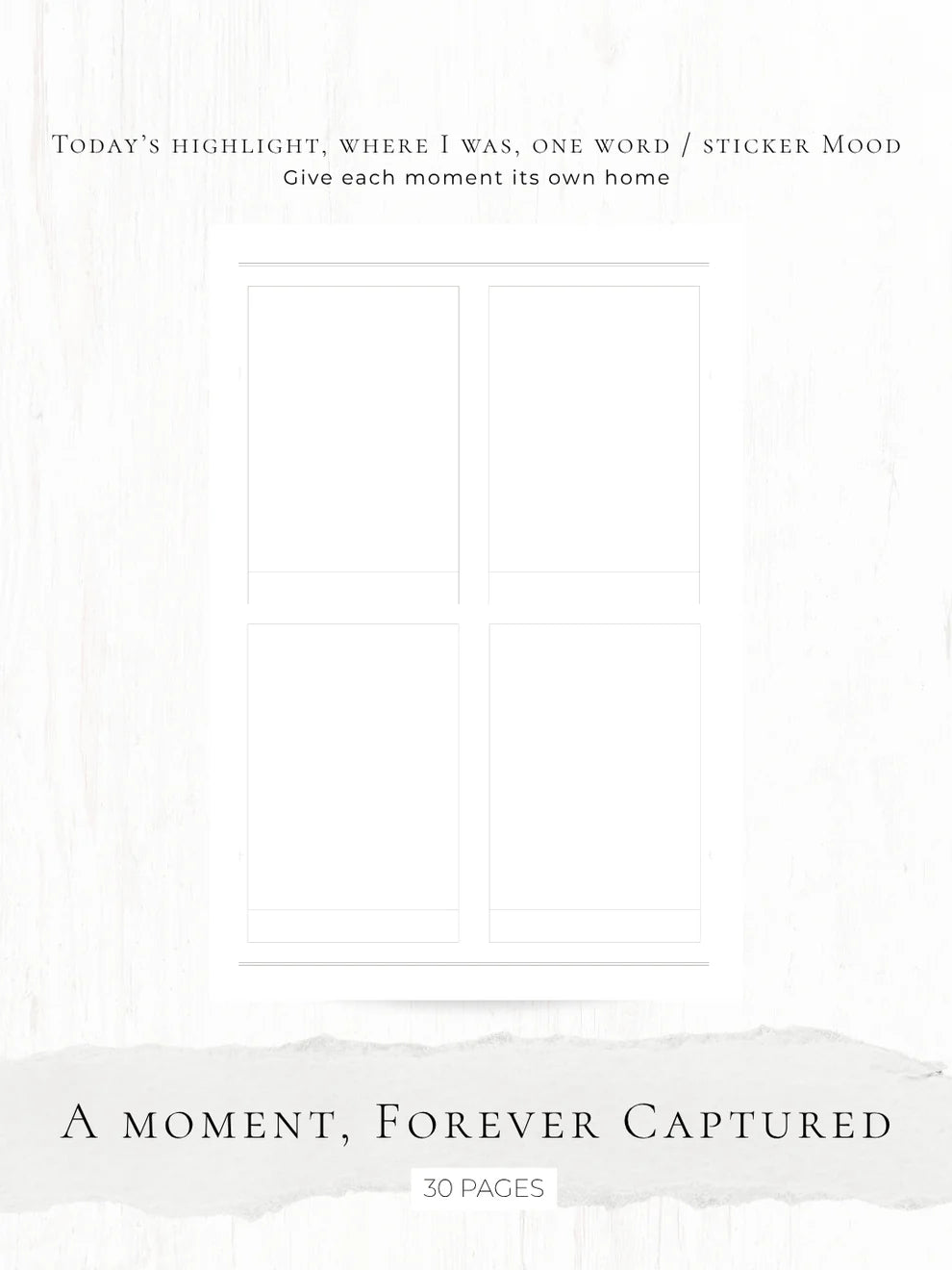 The Memory Keeper A5 Undated Journal open to a text page displayed on a white background