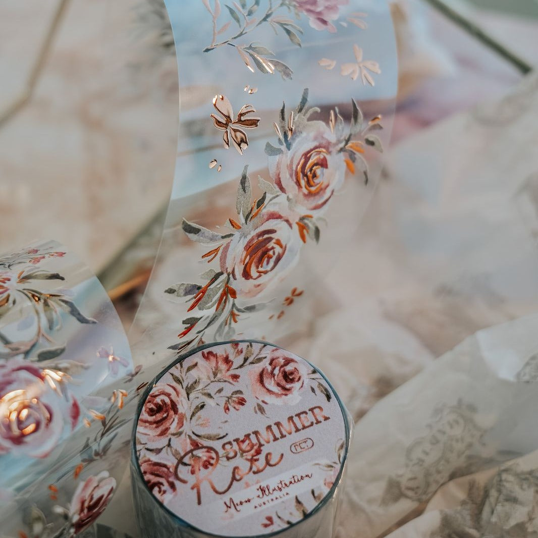 Summer Roses Glossy PET Tape