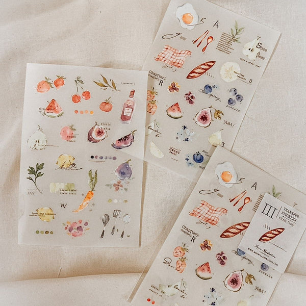 Picnic Time Transfer Stickers