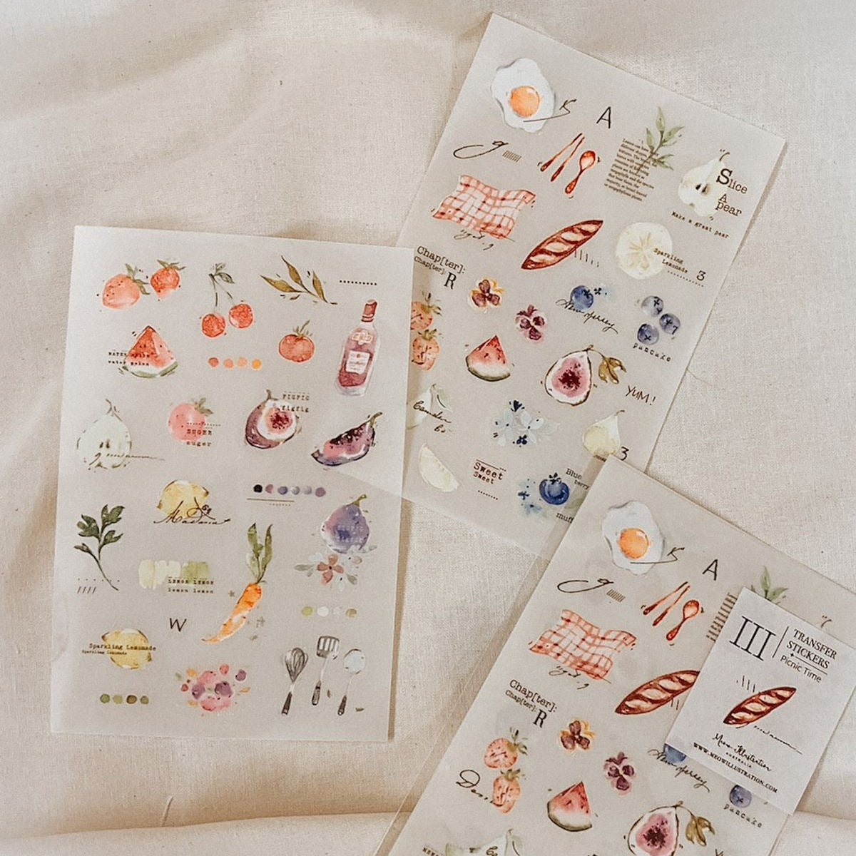 Picnic Time Transfer Stickers