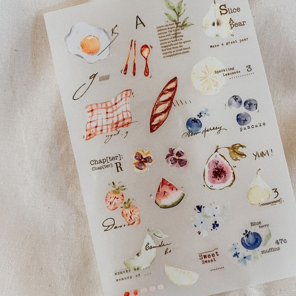 Picnic Time Transfer Stickers