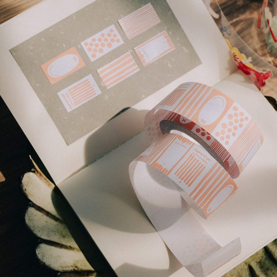 Papernote Sticker Label Roll - Pink