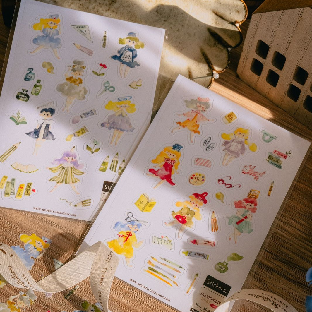 Stationery Fairy 2 Clear Pet Sticker