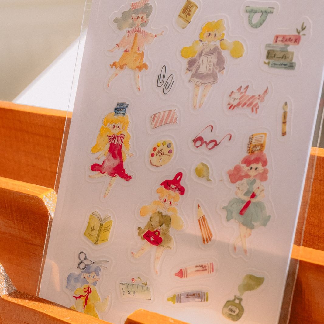 Stationery Fairy 2 Clear Pet Sticker