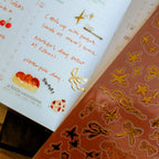 Twinkle And Ribbon Gold Foil Transparent Sticker