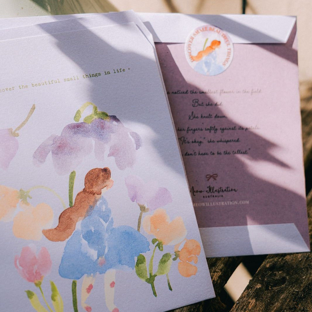 Whispers In The Flower Field Envelop And Sticker Set